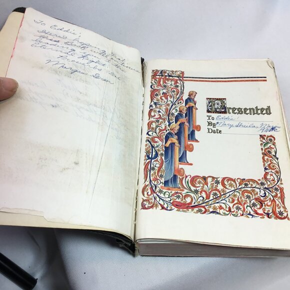 Holy Bible World 1945 KJV Red Letter Genuine Leather Concordance Thumb Indexed - Picture 11 of 16